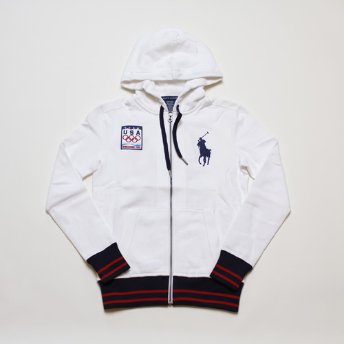 【D017】【Women】Polo Ralph Lauren/Team USA BigPony Hoodie/ジップパーカ