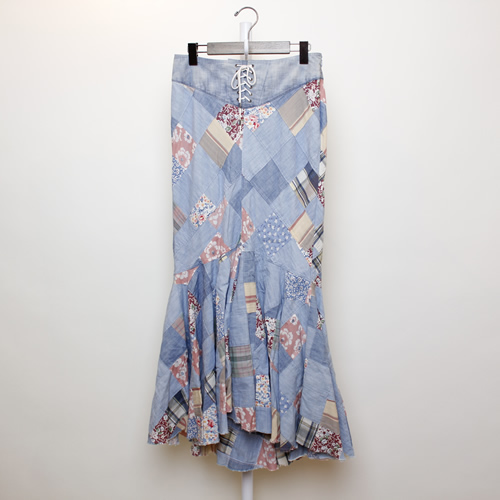 【D043】【Women】RUGBY/Patchwork Skirt/スカート