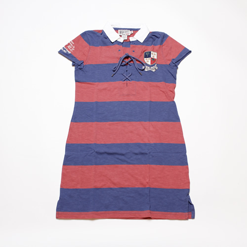 【D066】【Women】RUGBY/ラガーシャツドレス