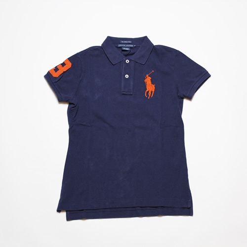 【D081】【Women】Polo Ralph Lauren/Skinny-Fit Big Pony Polo/ポロシャツ