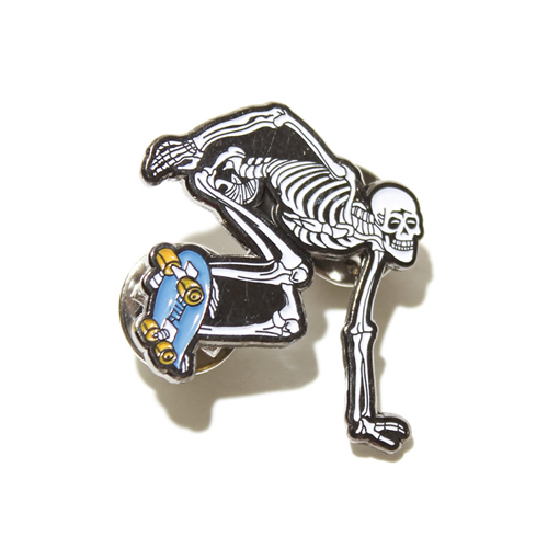 【0403】Powell Peralta/Skateboarding Skeleton Lapel Pin/ピンバッチ
