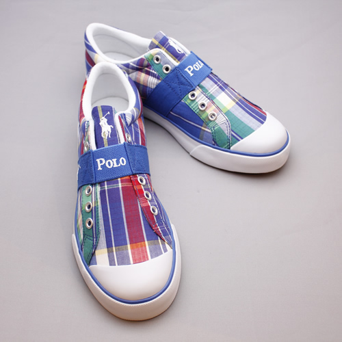 【D037】Polo Ralph Lauren/Gardener Madras Slip-On/スニーカー