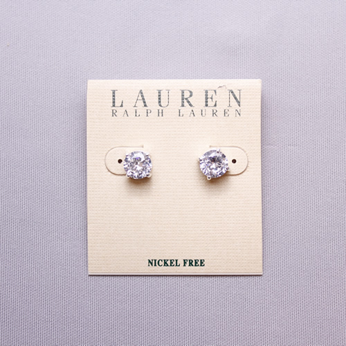 【R100】【Women】Polo Ralph Lauren/Large Cubic Zirconia Stud/ピアス