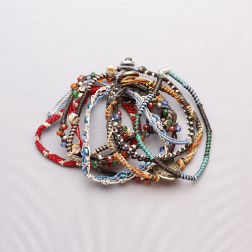 【R006】RUGBY/Eight Strand Earth Bracelet/ブレスレット