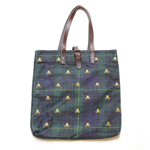 【R065】【Women's】RUGBY/Skulls Tartan Market Tote/トートバッグ