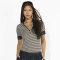 ��BLUE LABEL�ۥݥ����ե�������Polo Ralph Lauren�ۥ�ǥ�����[�ԥ����]��Lisbeth Striped Henley��