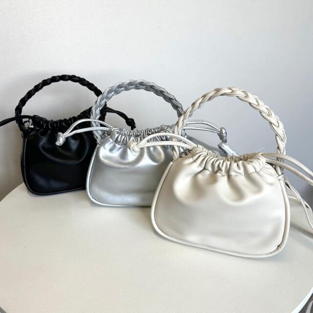 美品］トゥモローランド シルバー メッシュ ショルダー バッグ