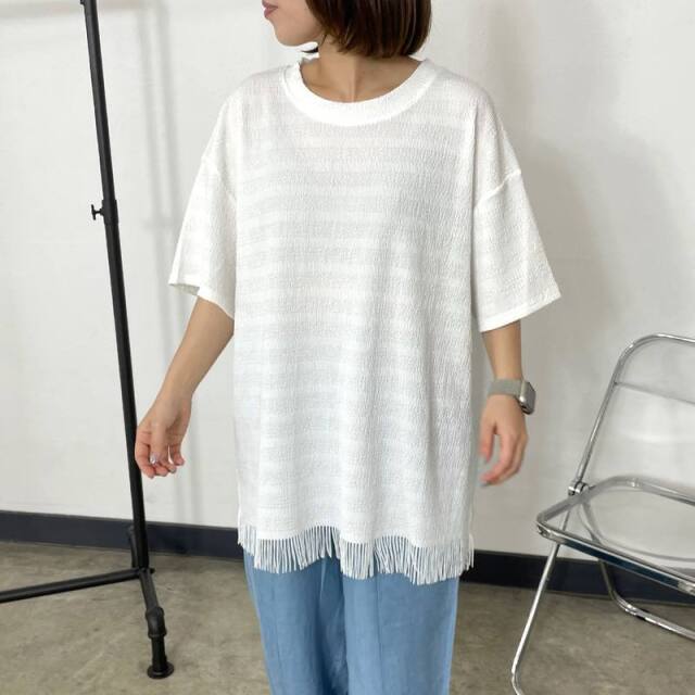 Calypso カリプソ　チュニック サキソメフリルトリミングチュニック ｜ トップス ｜ 子供服の