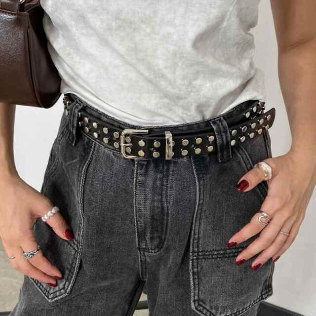 non-hedge Wスタッズベルト|TiMTiMオンラインストア|レディース