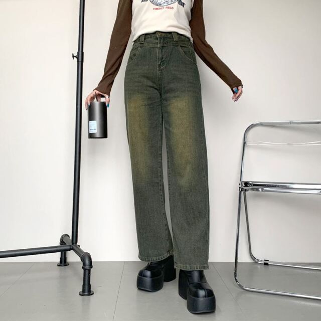 non-hedge ヘリンボーンデニムストレートパンツ|TiMTiMオンライン