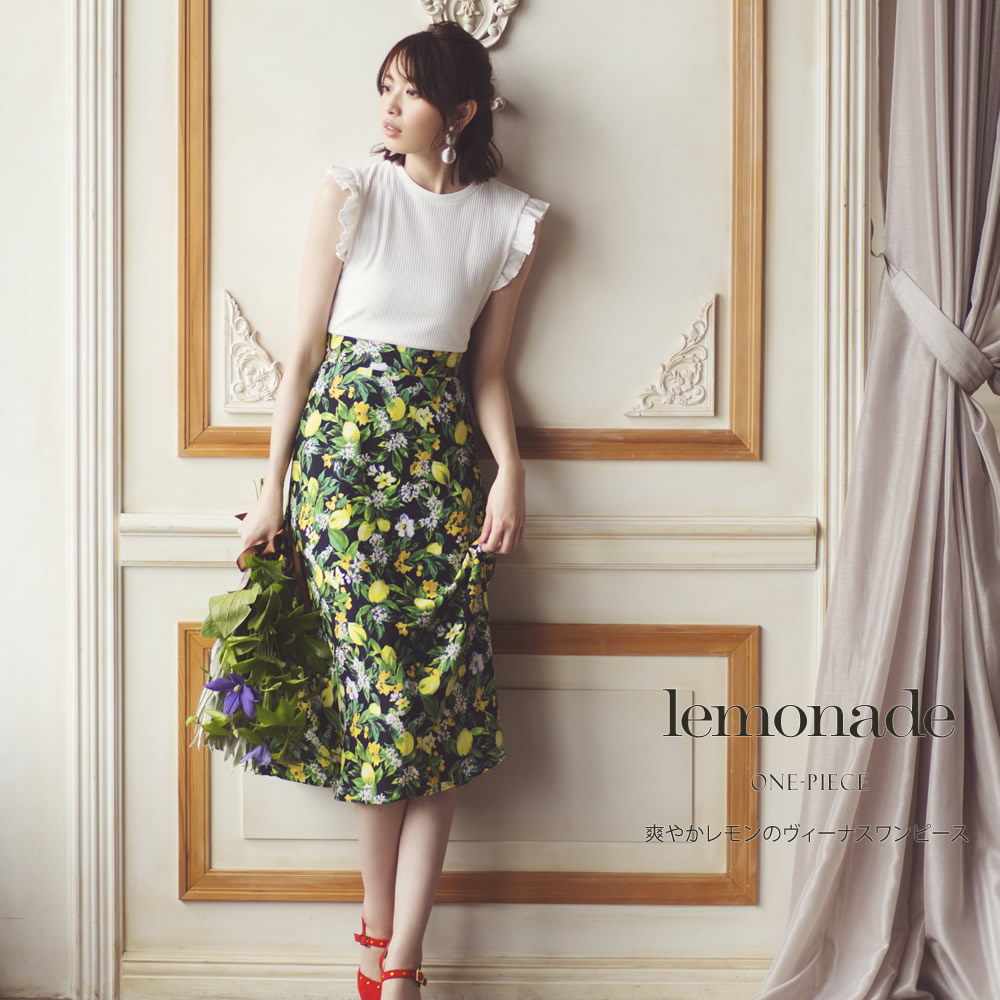 爽やかレモンのヴィーナスワンピース   7月13日再販決定☆【lemonade　レモネード】 tocco closet (トッコクローゼット) Collection ※宮田聡子さんはオフホワイト着用