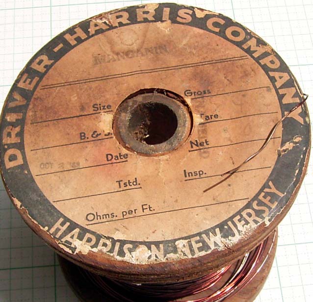 【ワイヤー・ケーブル】DRIVER-HARRIS ENAMELED MAGNANIN MAGNET WIRE :1944年製　ＶＩＮＴＡＧＥ