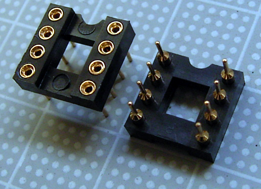 【オペアンプ】8PIN ソケット（ゴールド・コンタクト：高信頼）【ゴールドピン】