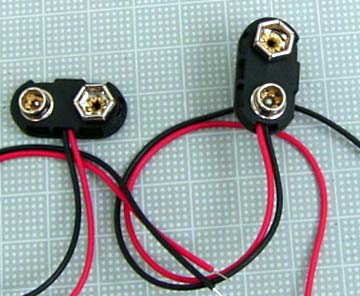【バッテリースナップ】9V　BATTERY CLIP　/センター・横（Ｔ・Ｉ）タイプ