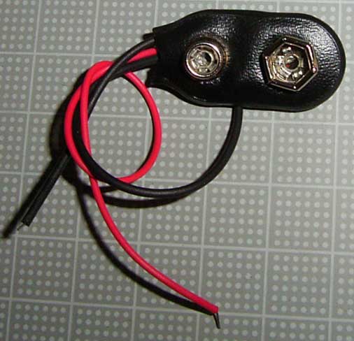 【バッテリースナップ】9V　BATTERY CLIP（ビニール）