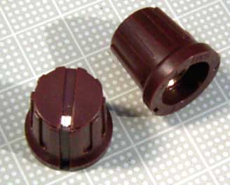【ノブ】インチ（６.35mm）タイプ:Bucket KNOB　ブラウン(BROWN)