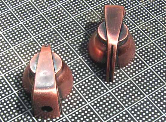 【ノブ】6.35mm（インチタイプ）チキンヘッド：ブロンズ風