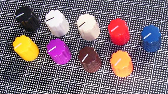 【ノブ】小型1/4”インチ（6.35mm)シャフトタイプ　mini　STYLE カラー各種