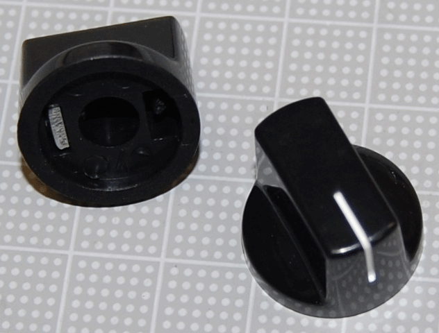 【ノブ】スタンダード：6.35mm（インチタイプ)　黒