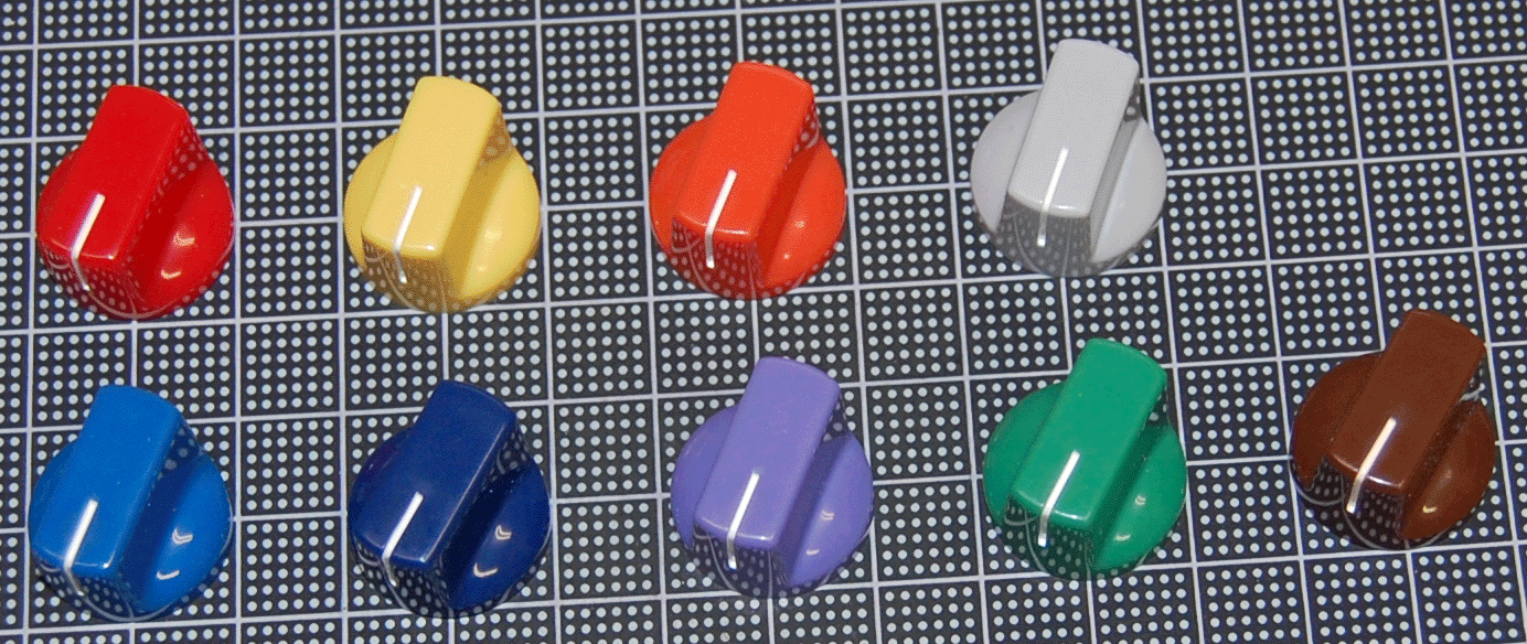 【ノブ】スタンダード：6.35mm（インチタイプ)　カラー各種