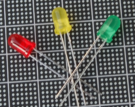 【発光ダイオード】5mm：Red・yellow・green