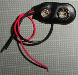 【バッテリースナップ】9V　BATTERY CLIP（ビニール）