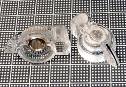 【ノブ】6.35mm（インチタイプ）チキンヘッド：透明クリア