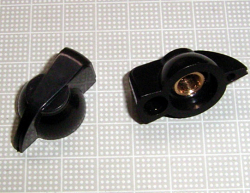 【ノブ】6.35mm（インチタイプ）チキンヘッド：リアルブラック