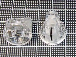【ノブ】スタンダード：6.35mm（インチタイプ)　透明クリア