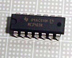 【オペアンプ】MC3403N：Texsas Instruments