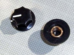 【ノブ】MSTYLE：6.35mm（インチタイプ)　黒 【10個1セット】