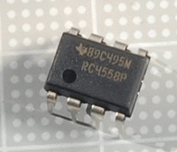 【オペアンプ】RC4558P：texasinstruments