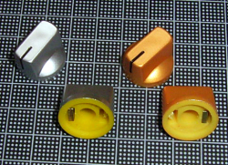 【ノブ】6.35mm（インチタイプ）スタンダード　タイプ：ゴールド/シルバー 特注メッキ塗装