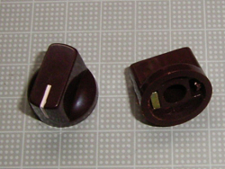 【ノブ】スタンダード：6.35mm（インチタイプ)　ブラウン【10個セット】