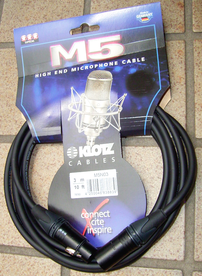M5 3m（XLR Female　ａｎｄ　Ｍａｌe)