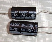 【電解】CDE(CORNELL DUBILIER:Mallory)　SEKシリーズ　2200μ:3300μ/25V
