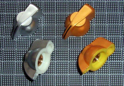 【ノブ】6.35mm（インチタイプ）チキンヘッド：ゴールド/シルバー　特注メッキ塗装