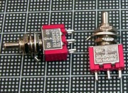 【ミニトグルスイッチ】N.B/3PIN　ON-OFF-ON　SWITCH(SPDT)【ショートピン】