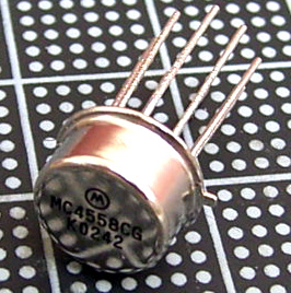 【オペアンプ】MC4558CG(メタルCAN）：Motorola