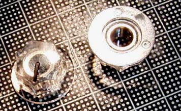 【ノブ】M　STYLE：6.35mm（インチタイプ)　透明クリア