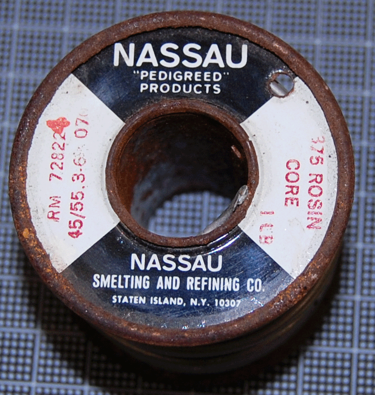 【NASSAU】ヴィンテージROSIN CORE　SOLDER 1ｍ単位切り売り