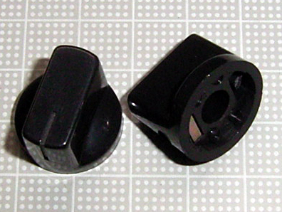 【ノブ】6.35mm（インチタイプ）スタンダード　タイプ：リアルブラック