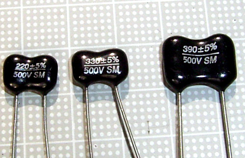 【マイカ】シルバーマイカコンデンサ　500V