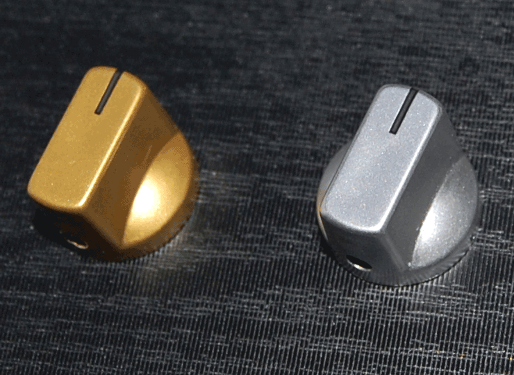 【ノブ】6.35mm（インチタイプ）スタンダード　タイプ：ゴールド/シルバー