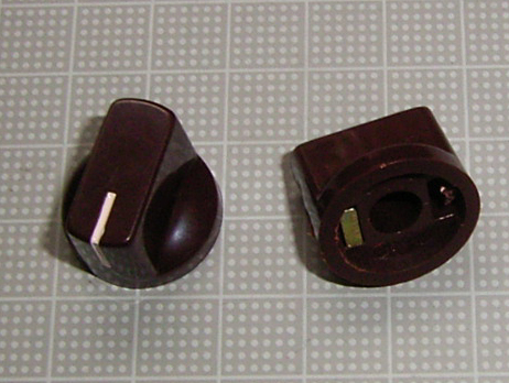 【ノブ】スタンダード：6.35mm（インチタイプ)　ブラウン【10個セット】
