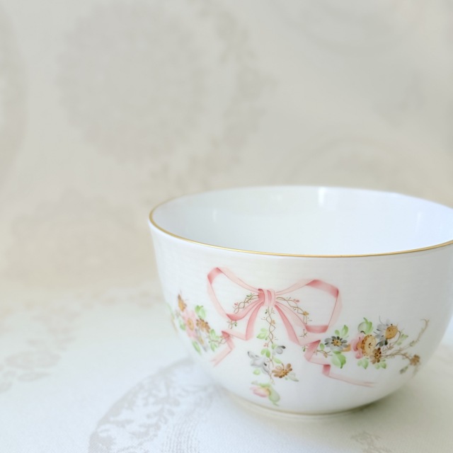 Herend ヘレンド EDENサクラピンク フルデザイン ボウル椀 (*ボウルのみのご案内です。スプーンは別売りです。)