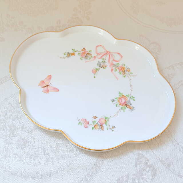 Herend ヘレンド EDENP エデン桜ピンク 雲型トレイ