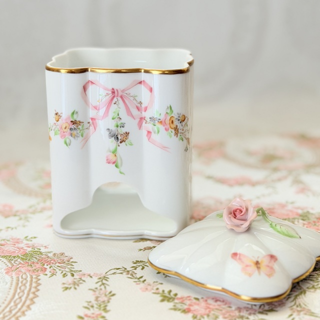 ☆レア☆スペシャル☆ Herend ヘレンド EDENP エデン桜ピンク ティーバッグホルダー