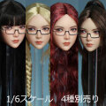 【JKTOYS】K-016 A+/B+/C+/D+ Milly2.0 (Glasses included) ミリー2.0 眼鏡付 1/6 植毛 眼球可動 女性ヘッド+メガネ