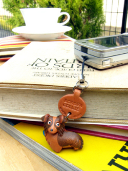 vanca�ܳ׸����ӥ��ȥ�åס��ץ�������󡡥쥶���ɥå���handmade leather dog phone charm